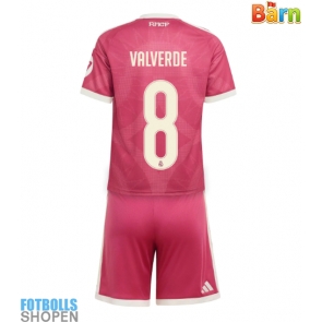Billiga Real Madrid Federico Valverde #8 Tredjeställ Barn 2026-27 Kortärmad (+ Korta byxor)